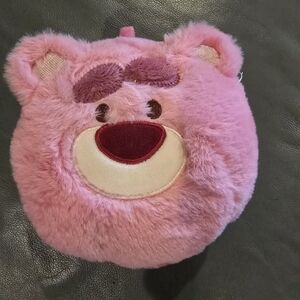 Pink Plush Bear Kids Travel pillow with eye mask